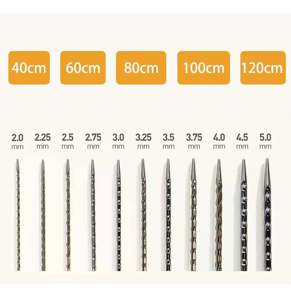 2.0-5.0mm Nylon thread Square Knitting Needles