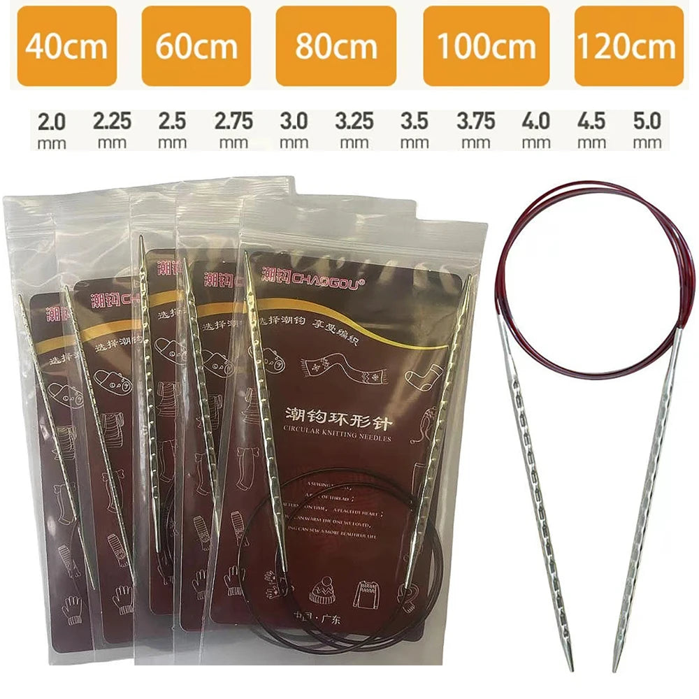 2.0-5.0mm Nylon thread Square Knitting Needles