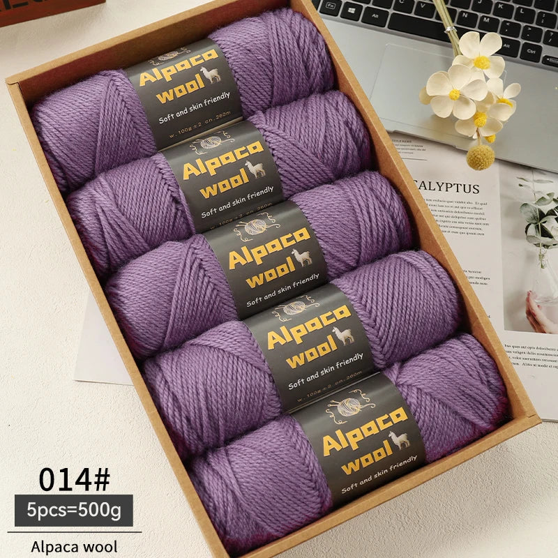 Alpaca Wool Chunky Yarn 500g – 5 Pack