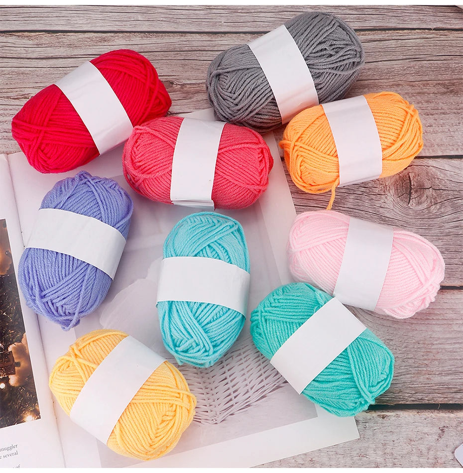 4-Ply Milk Cotton Yarn – 25/50pcs