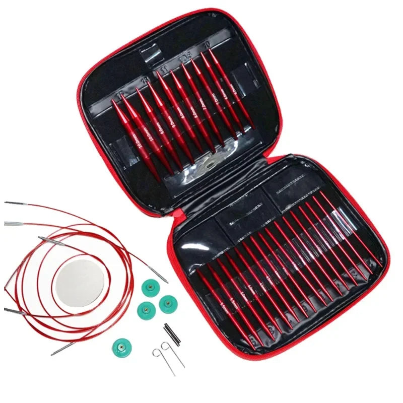 37pc Circular Interchangeable Knitting Needle Set