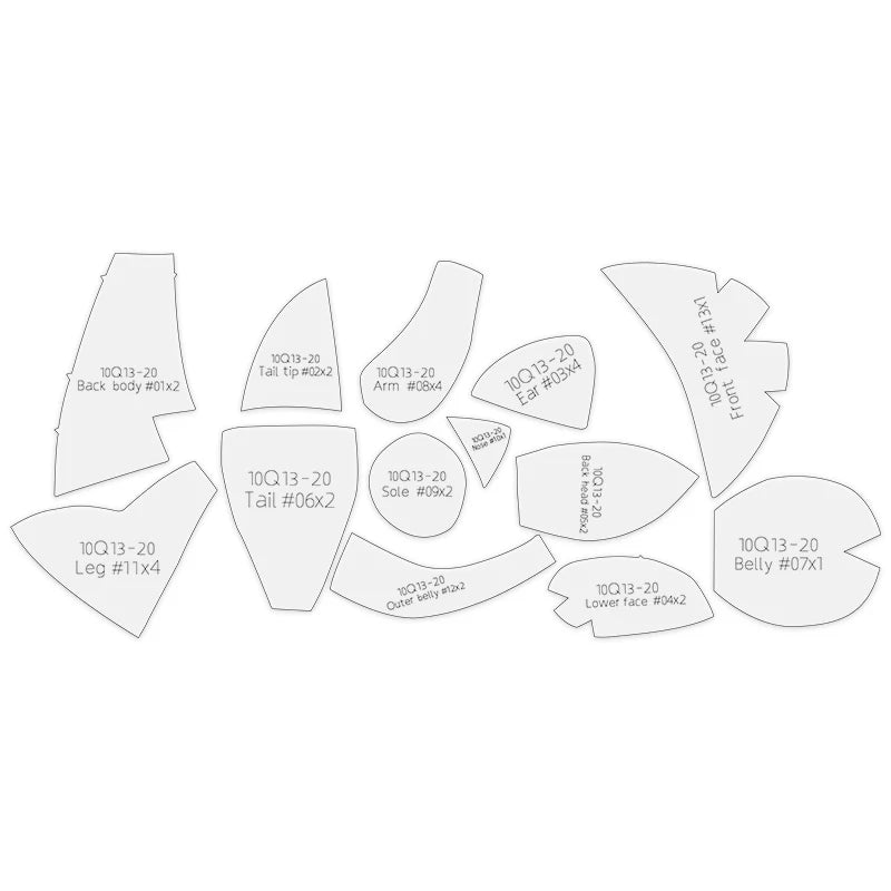 YOMDID 13pc Fox Quilting Stencil Templates