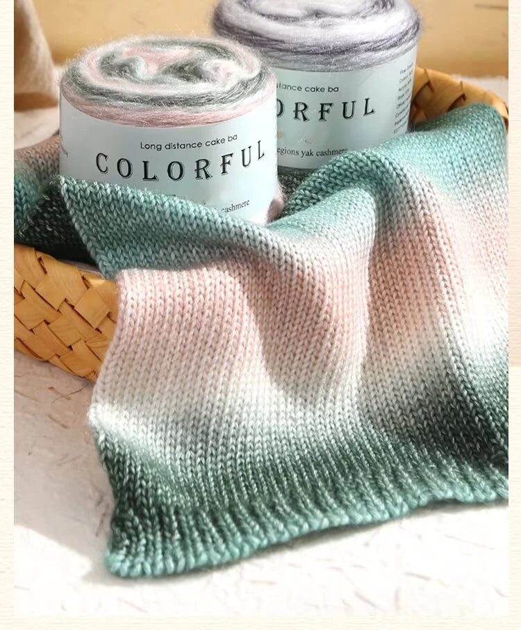 1 Bag = 2 Skeins = 200g Gradient Cake Yarn