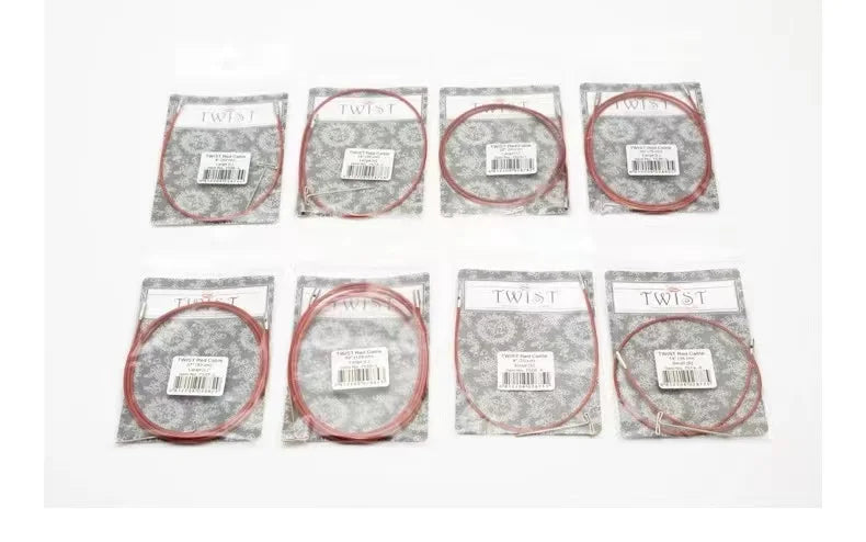 1Piece Original ChiaoGoo TWIST Red Interchangeable Knitting Needles Cable Spokes Cord ChiaoGoo Memory-Free Nylon Steel Cables