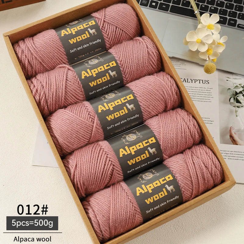 Alpaca Wool Chunky Yarn 500g – 5 Pack