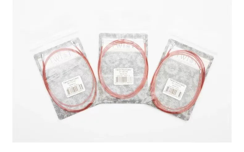 1Piece Original ChiaoGoo TWIST Red Interchangeable Knitting Needles Cable Spokes Cord ChiaoGoo Memory-Free Nylon Steel Cables