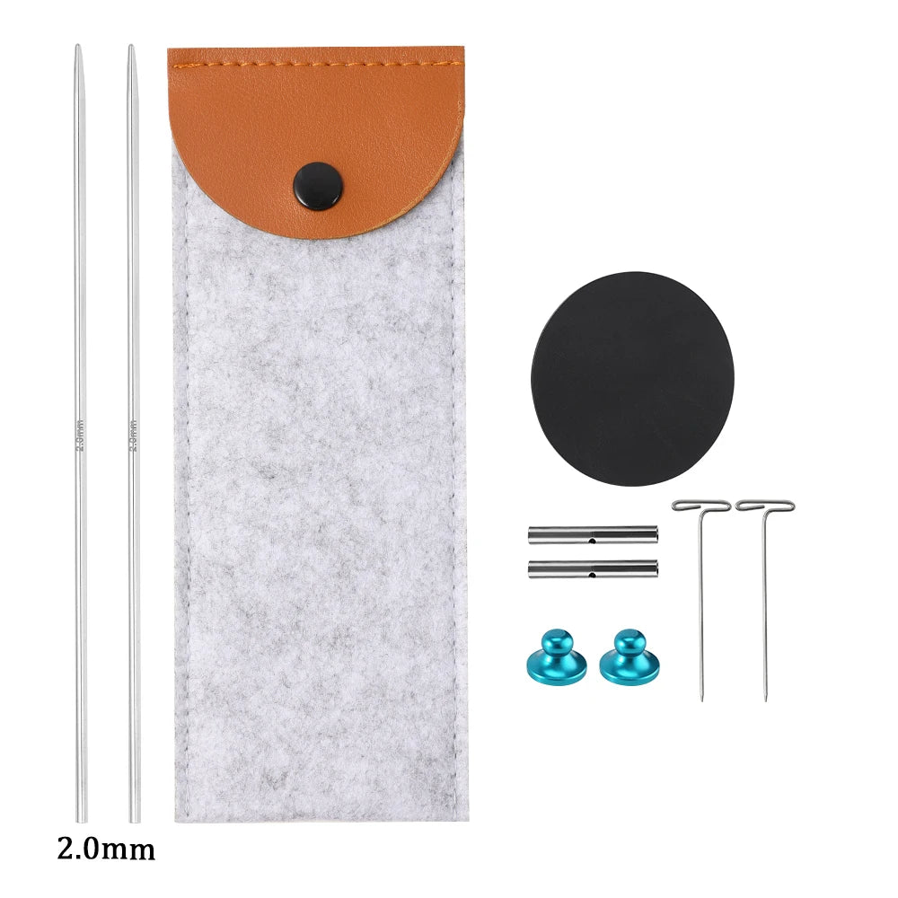 Interchangeable Circular Knitting Needles 2-5mm Detachable Stainless Steel Crochet Knitting Tool DIY Handmade Weaving Crafts Kit