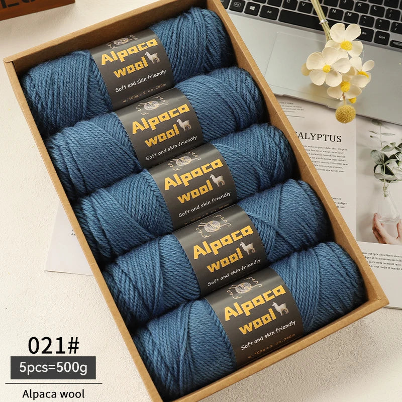 Alpaca Wool Chunky Yarn 500g – 5 Pack