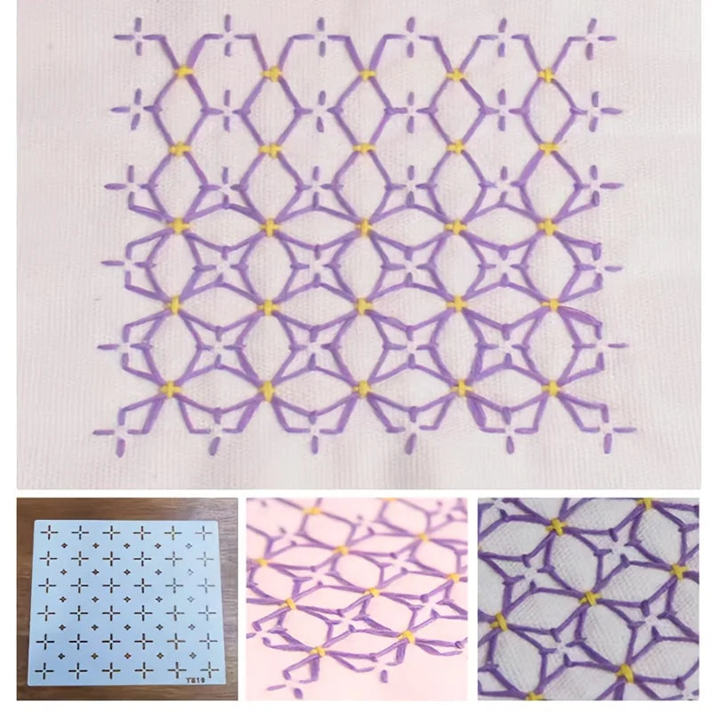 Sashiko Quilting Stencil Templates 8pcs