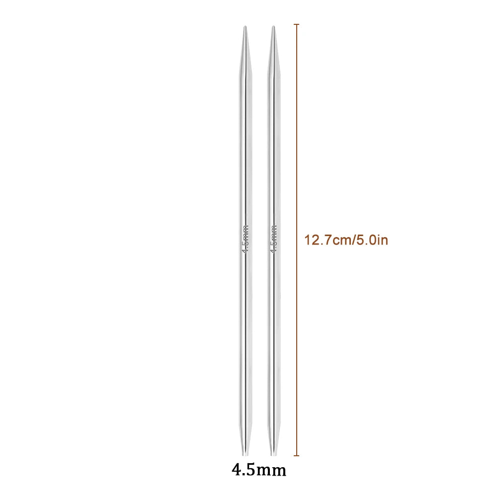 Interchangeable Circular Knitting Needles 2-5mm Detachable Stainless Steel Crochet Knitting Tool DIY Handmade Weaving Crafts Kit