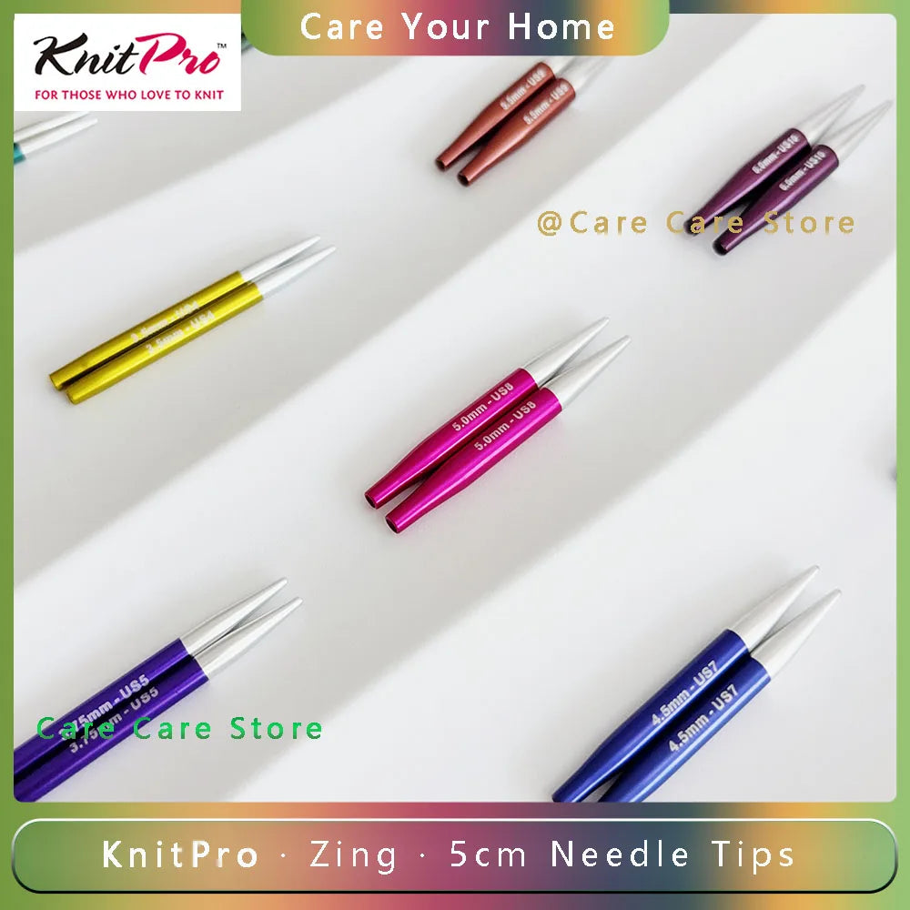 1Pair KnitPro Zing 5cm Interchangeable Circular Knitting Needls