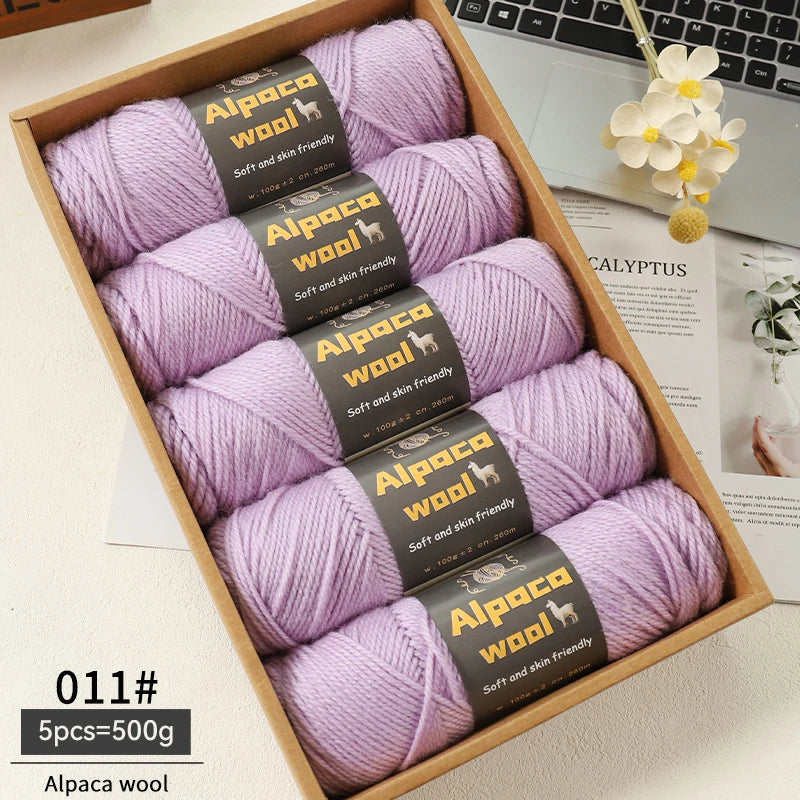 Alpaca Wool Chunky Yarn 500g – 5 Pack