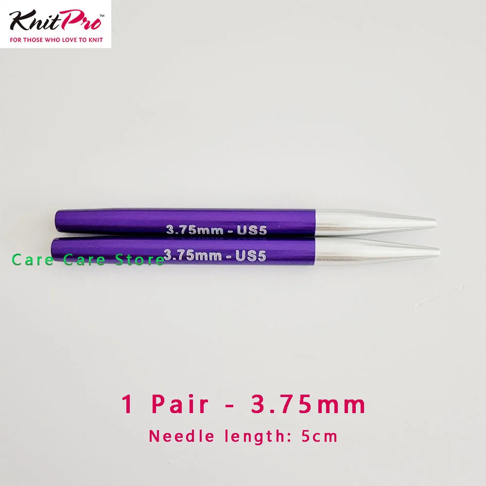 1Pair KnitPro Zing 5cm Interchangeable Circular Knitting Needls