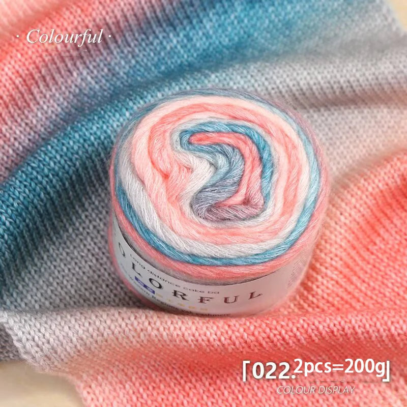 1 моток = 2 пасмы = 200 г пряжи Gradient Cake