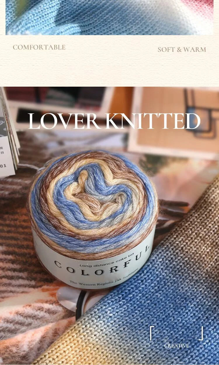 1 Bag = 2 Skeins = 200g Gradient Cake Yarn