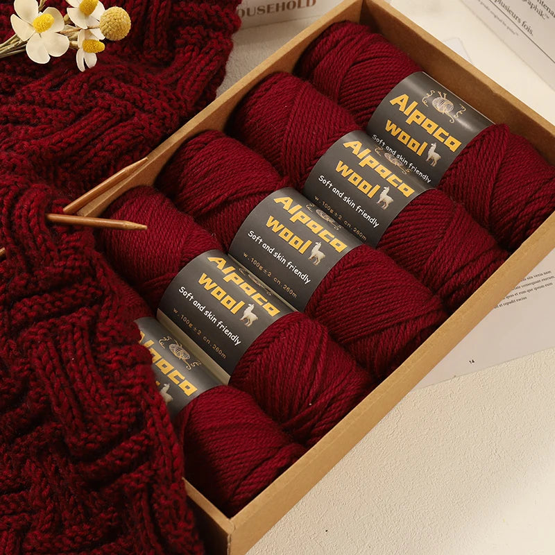 Alpaca Wool Chunky Yarn 500g – 5 Pack