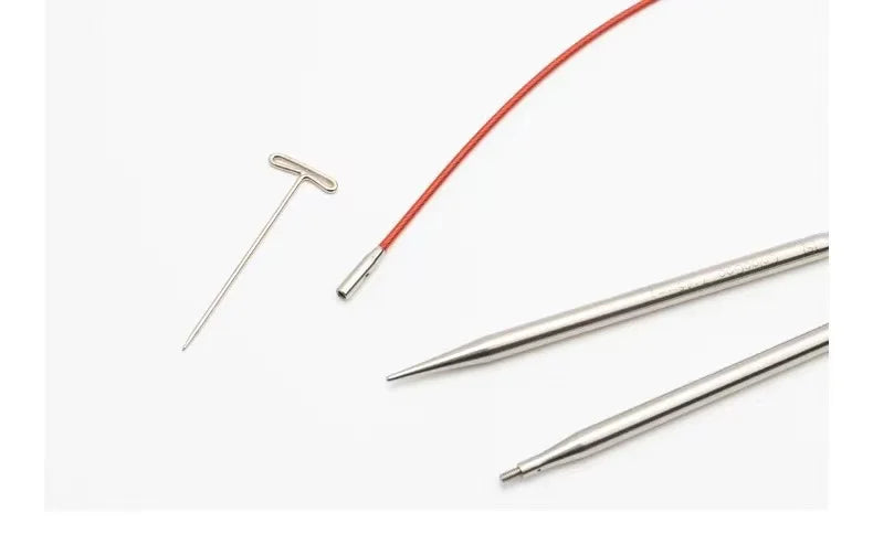 1Piece Original ChiaoGoo TWIST Red Interchangeable Knitting Needles Cable Spokes Cord ChiaoGoo Memory-Free Nylon Steel Cables