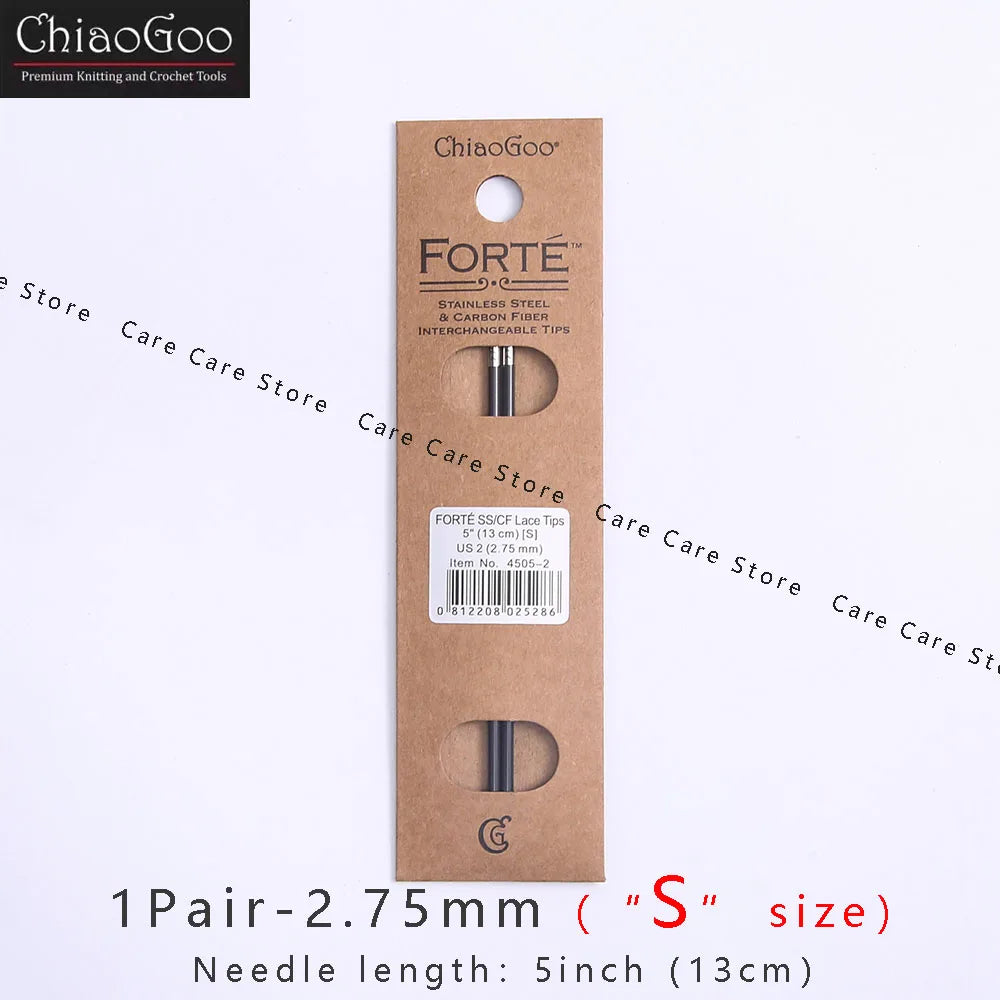1Pair ChiaoGoo 13cm/5Inch FORTE Knitting Needles