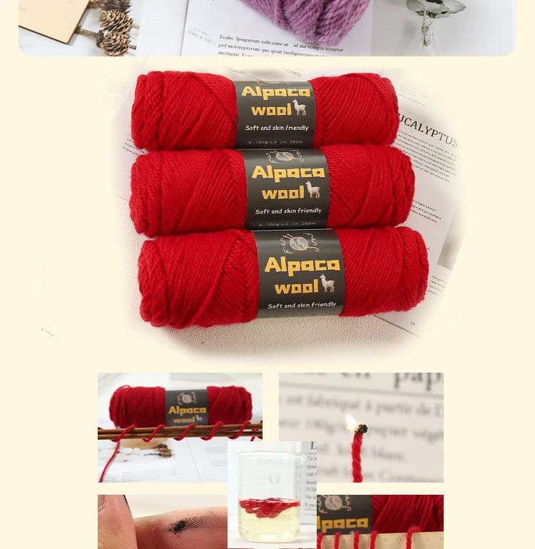Alpaca Wool Chunky Yarn 500g – 5 Pack