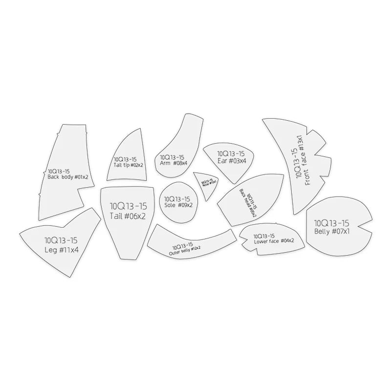 YOMDID 13pc Fox Quilting Stencil Templates