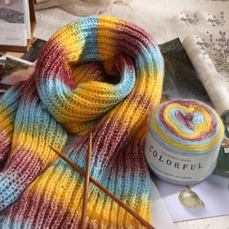 1 Bag = 2 Skeins = 200g Gradient Cake Yarn