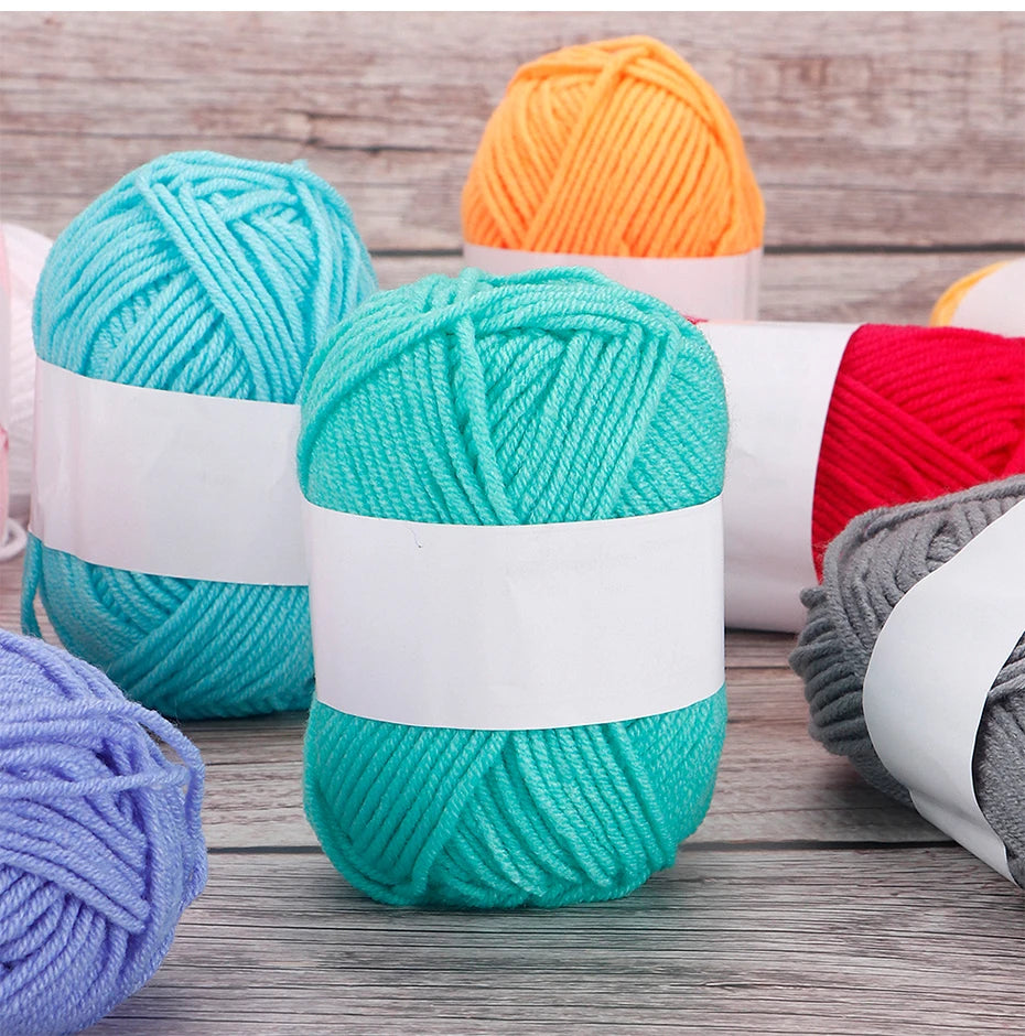 4-Ply Milk Cotton Yarn – 25/50pcs