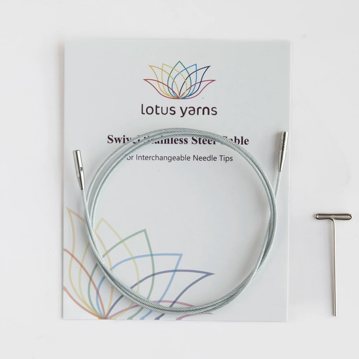 Lotus Yarns 360°  Silver Swivel Cables