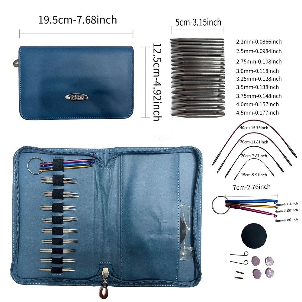 A Set of 34 Knitting Tools Sleeve Needles