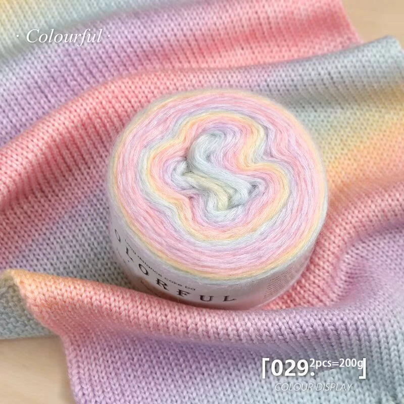 1 моток = 2 пасмы = 200 г пряжи Gradient Cake