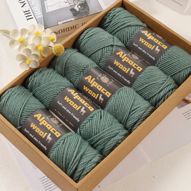 Alpaca Wool Chunky Yarn 500g – 5 Pack