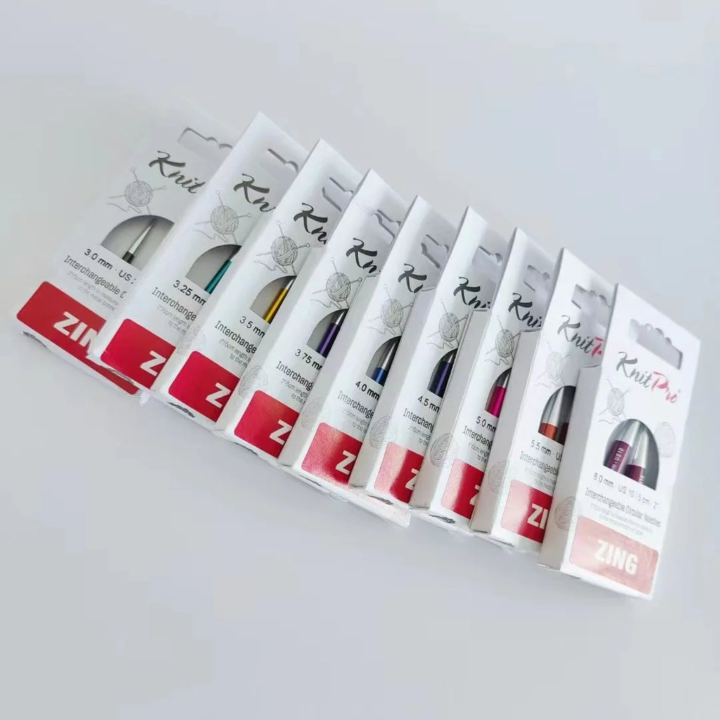 1Pair KnitPro Zing 5cm Interchangeable Circular Knitting Needls