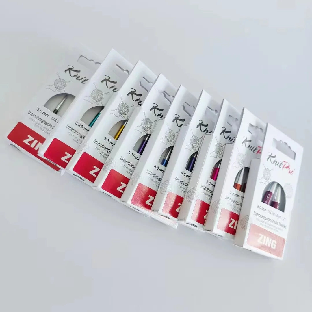 1Pair KnitPro Zing 5cm Interchangeable Circular Knitting Needls