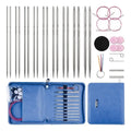 4.5 Inch Lace Interchangeable Circular Knitting Needle Set, Sizes US 1, 1.5, 2, 2.5, 4, 5, 6, 7 Interchangeable