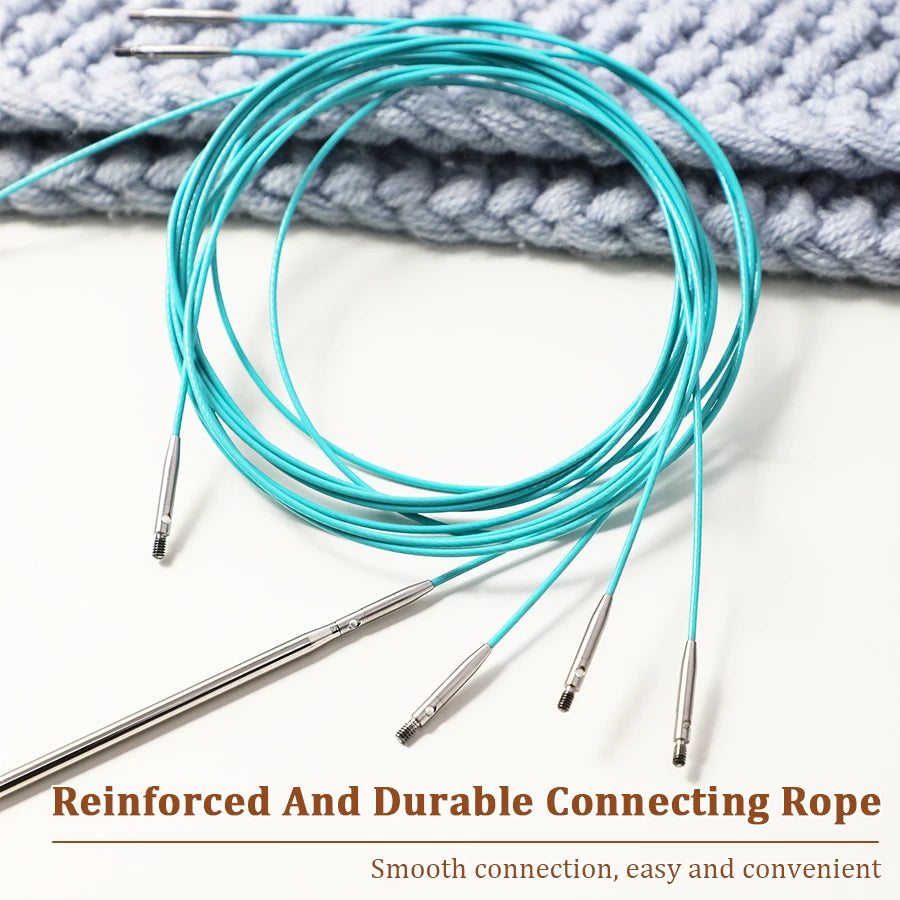 Interchangeable Circular Knitting Needles 2-5mm Detachable Stainless Steel Crochet Knitting Tool DIY Handmade Weaving Crafts Kit
