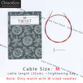 1Piece Original ChiaoGoo TWIST Red Interchangeable Knitting Needles Cable Spokes Cord ChiaoGoo Memory-Free Nylon Steel Cables