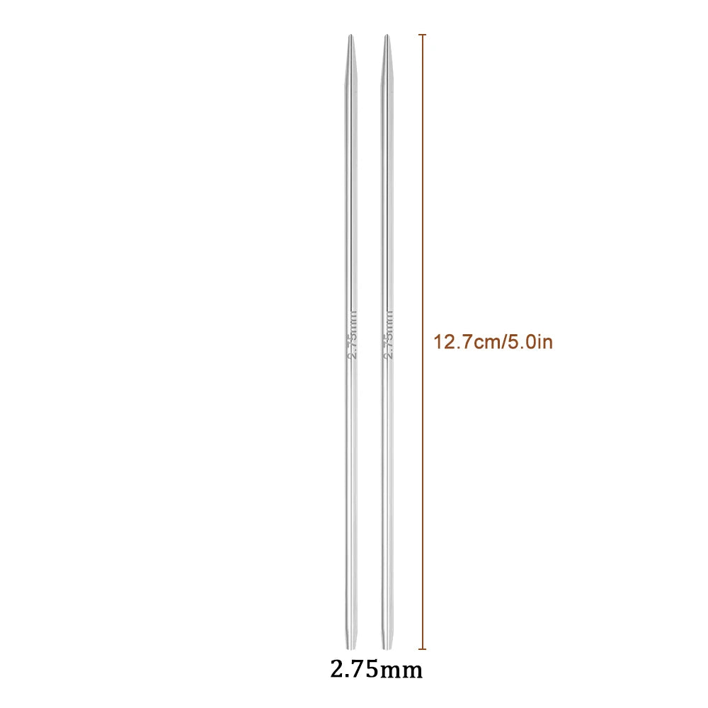Interchangeable Circular Knitting Needles 2-5mm Detachable Stainless Steel Crochet Knitting Tool DIY Handmade Weaving Crafts Kit