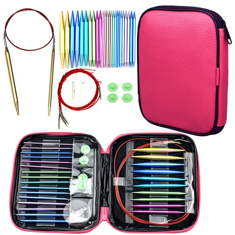 37pc Circular Interchangeable Knitting Needle Set