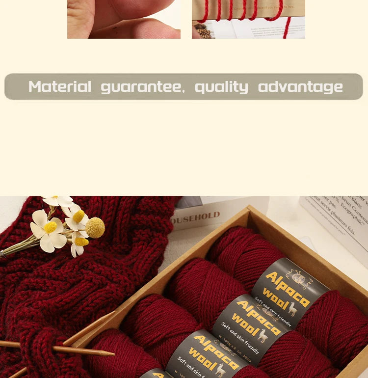 Alpaca Wool Chunky Yarn 500g – 5 Pack
