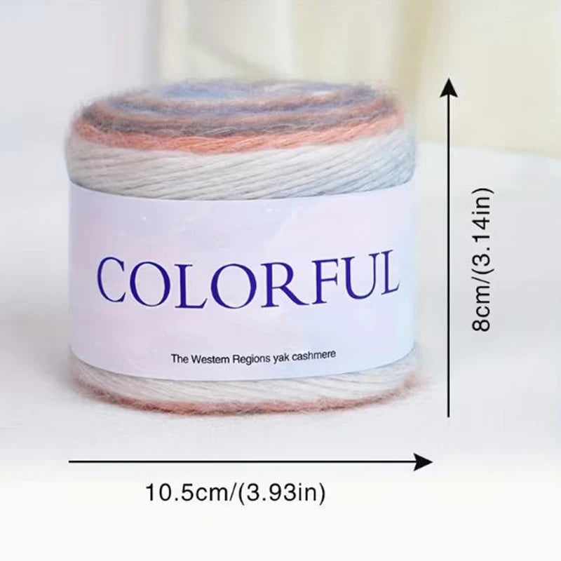 1 Bag = 2 Skeins = 200g Gradient Cake Yarn