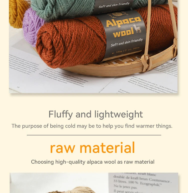 Alpaca Wool Chunky Yarn 500g – 5 Pack
