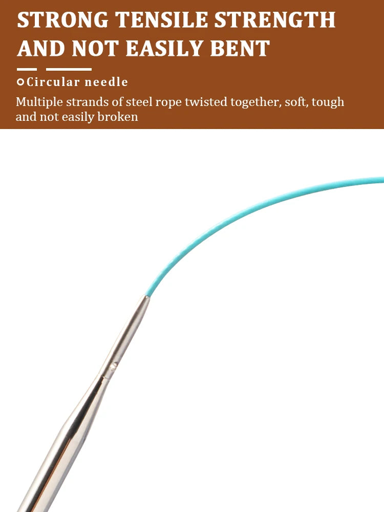 Interchangeable Circular Knitting Needles 2-5mm Detachable Stainless Steel Crochet Knitting Tool DIY Handmade Weaving Crafts Kit