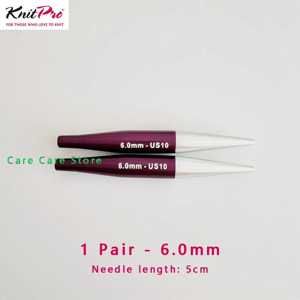 1Pair KnitPro Zing 5cm Interchangeable Circular Knitting Needls