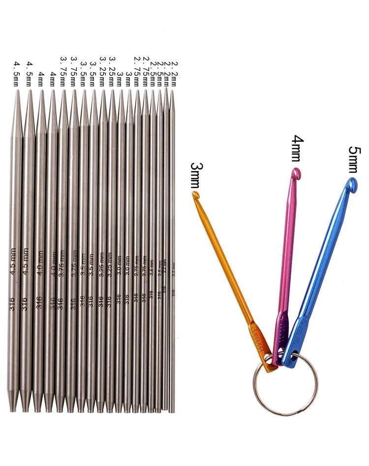 9 Pairs (2.2-4.5mm) Detachable Circular Needles Set