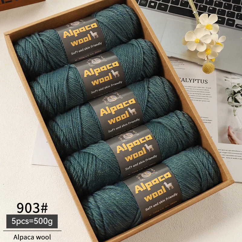 Alpaca Wool Chunky Yarn 500g – 5 Pack