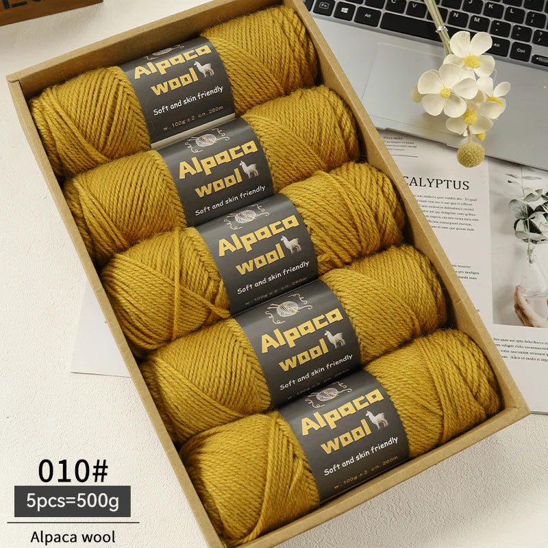 Alpaca Wool Chunky Yarn 500g – 5 Pack