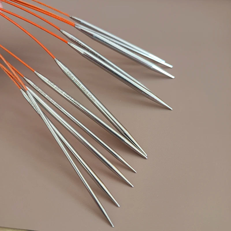 Lotus Yarns 25cm Stainless Steel Fixed Circular Knitting Needles