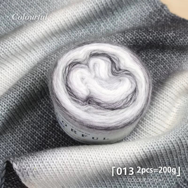 1 моток = 2 пасмы = 200 г пряжи Gradient Cake