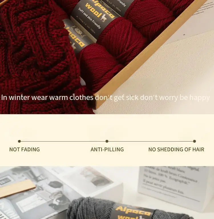 Alpaca Wool Chunky Yarn 500g – 5 Pack