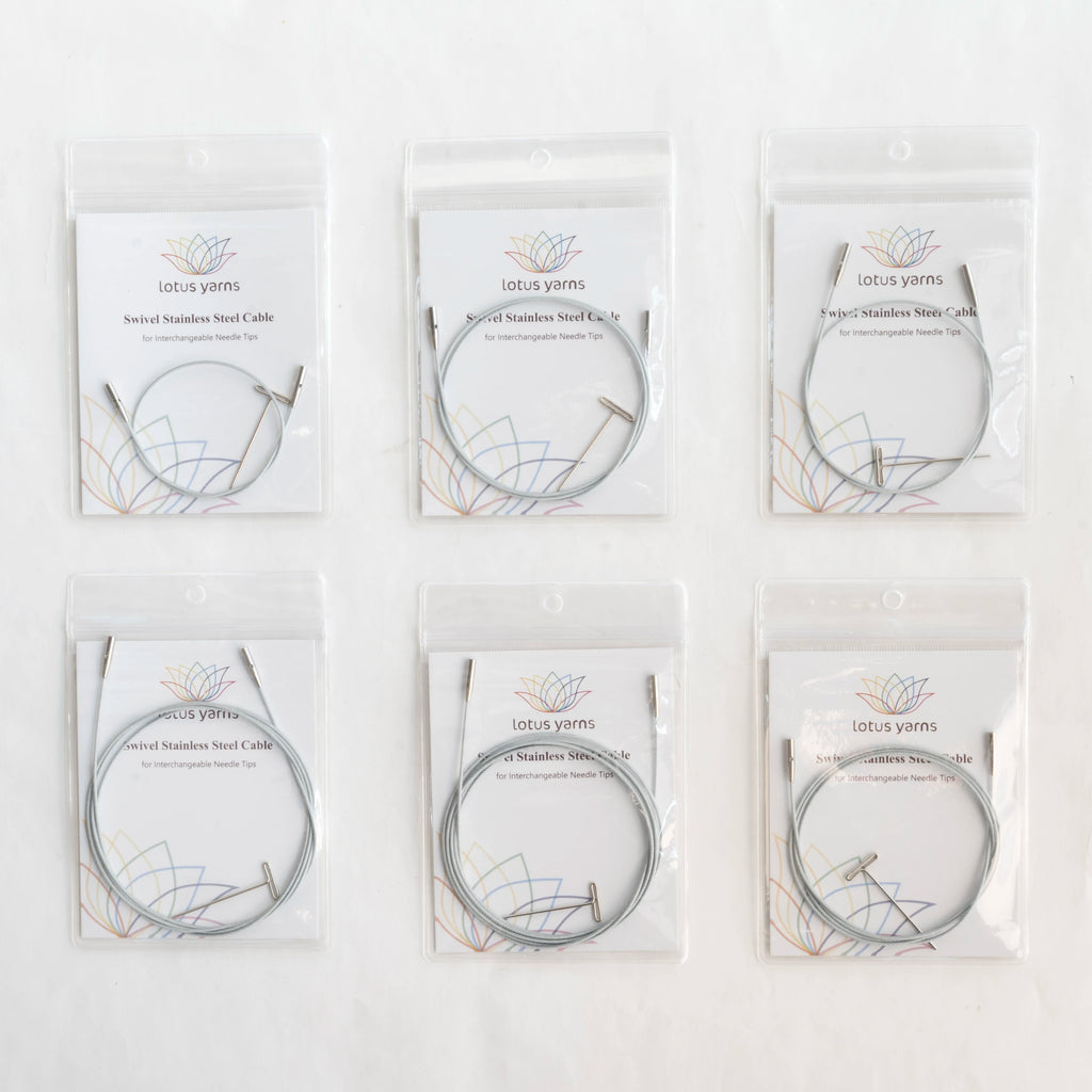 Lotus Yarns 360°  Silver Swivel Cables