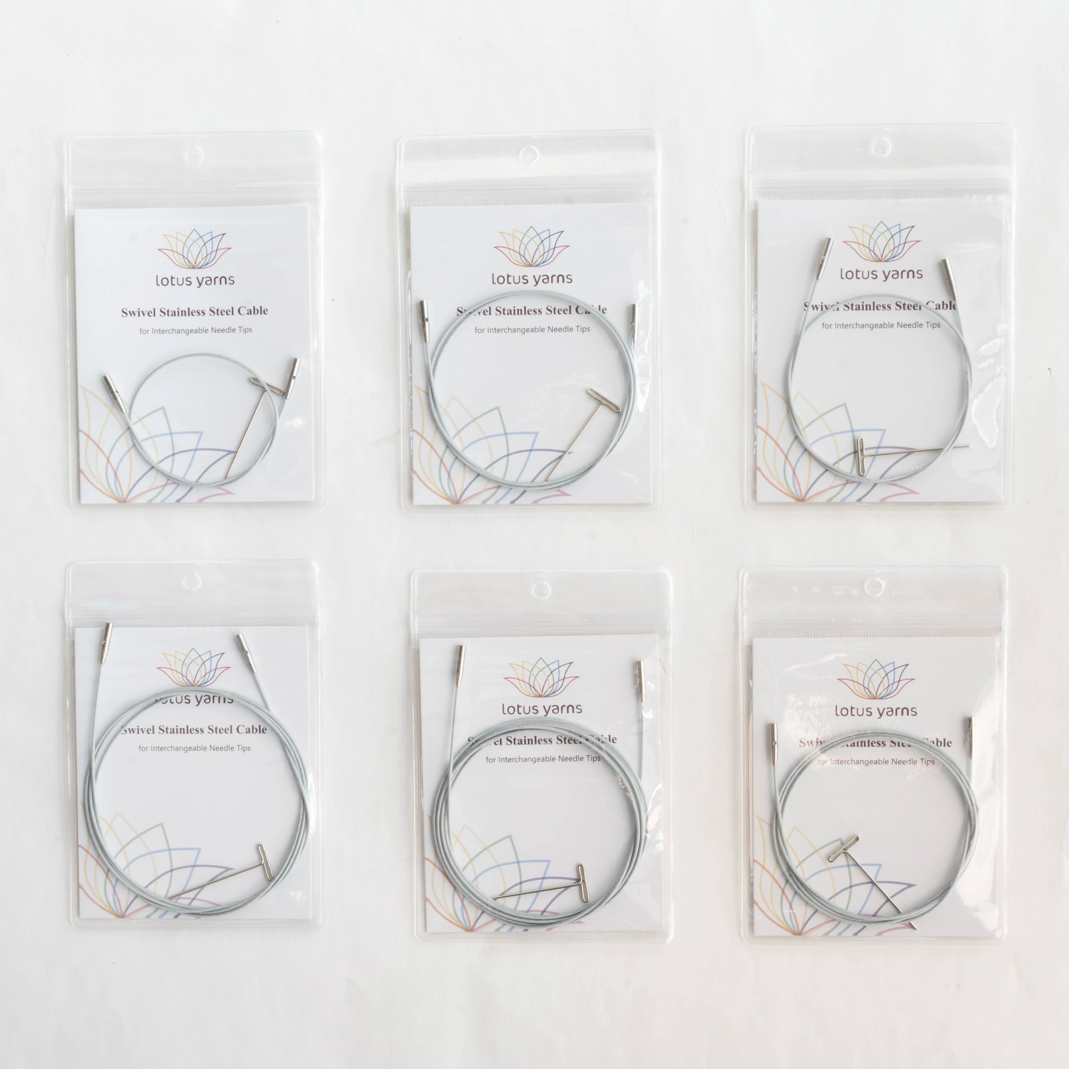 Lotus Yarns 360°  Silver Swivel Cables